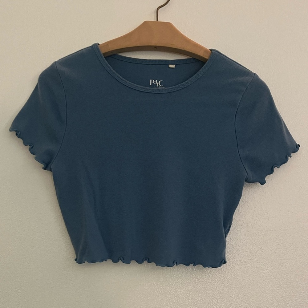 Pacsun blue Crop Top/ Baby Tee